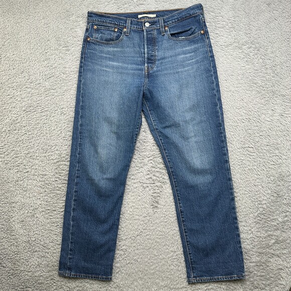 Denim - Levi's Premium Jeans Womens 31x28 Blue Wedgie Straight Button Fly